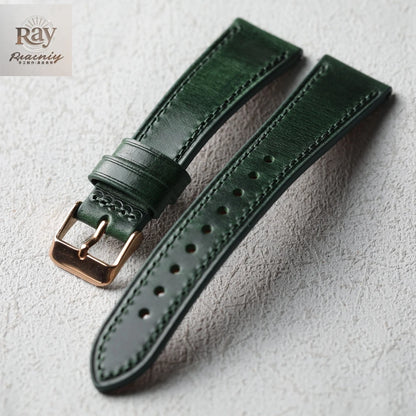 Handmade Italian Cowhide Leather Strap, Genuine Leather 18 19 20 21 22 mm, Soft Quick Release, Genuine Leather Strap, Blue