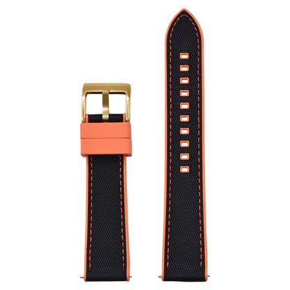 Bracelet de montre FKM en Nylon hybride de haute qualité 20mm 22mm bracelets de montre en caoutchouc fluoré en Nylon à dégagement rapide pour chaque marque montres de plongée