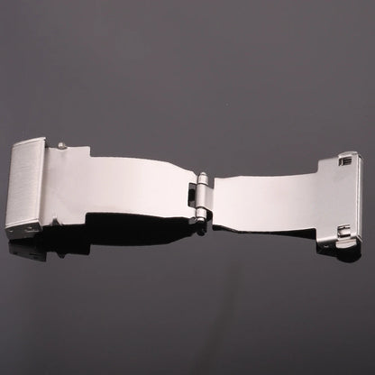 Bracelet de montre en acier inoxydable, boucle argentée 16 18 20 22mm, bracelet de montre en métal à Double pression, fermoir automatique, accessoires
