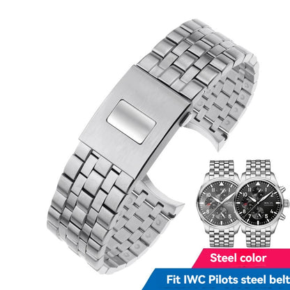 Pour montre pilote IWC Little Prince, montre pilote série 20, bracelet en acier inoxydable massif 316L, bracelet de remplacement 20 mm/21 mm