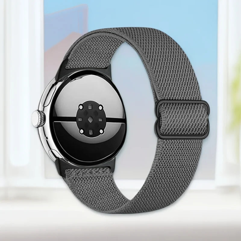 Soft Nylon Strap for Google Pixel Watch 4 3 45/41mm, Replacement Strap for Pixel Watch 2/1 41mm, Elastic Nylon Buckle Strap