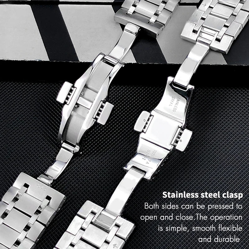 Men's Metal Watch Straps, 23mm x 12mm, 316L Stainless Steel, for Tissot 40.3mm T077 T077.417 PRX Super Player 1853