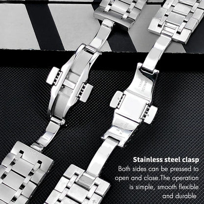 Men's Metal Watch Straps, 23mm x 12mm, 316L Stainless Steel, for Tissot 40.3mm T077 T077.417 PRX Super Player 1853