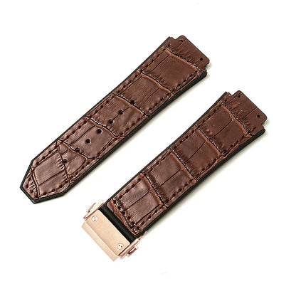 For Hublot BIGBANG Classic Fusion Leather Silicone Rubber Suede Watch Strap Dedicated Interface Lug System Band 26*19mm Bracelet