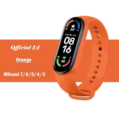 Official silicone strap for Xiaomi Mi Band 4 5 6 7, sports watch, Miband4 Miband7 Correa Mi band 3 4 5 6 7 bands