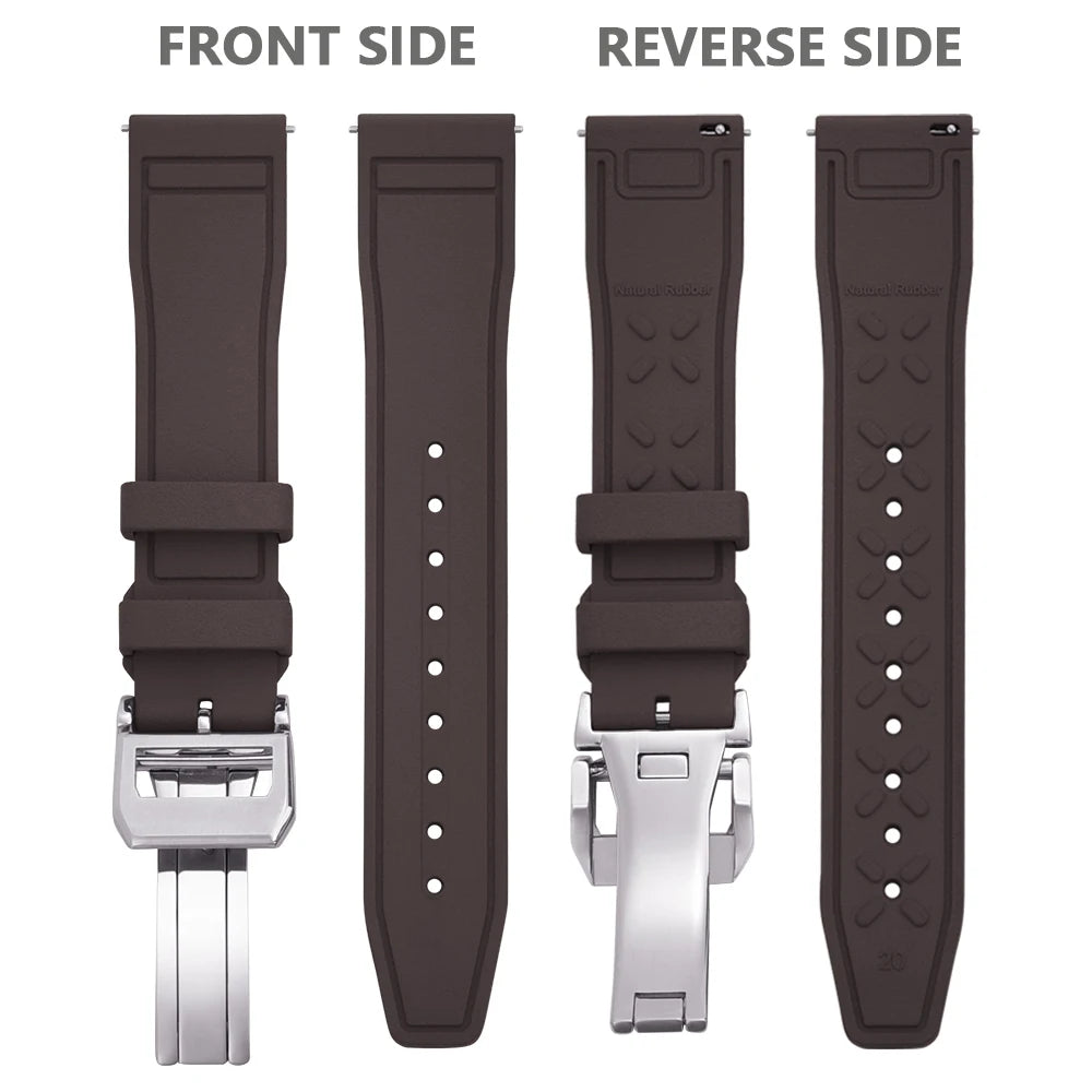 Bracelet en caoutchouc FKM 20mm 21mm 22mm pour montre IWC PILOT Portugal PORTOFINO, bracelet de plongée à libération rapide, montre connectée pour Huawei