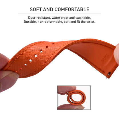 FKM Rubber Watch Strap, New Design, Quick Release, 20mm 22mm, Butterfly Buckle, Waterproof, Perfect Fit, Flat End, Universal Bands
