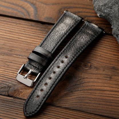 Bracciale fatto a mano in pelle bovina di prima qualità, 18 19 20 22MM, cinturino morbido in pelle spazzolata, cinturino per orologio a sgancio rapido S/M in stile retrò