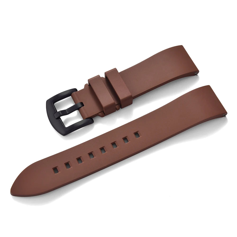 Quick Release Classic Fluoro Rubber Watch Straps, 18-19-20-21-22-23-24mm, FKM FPM, For Any Brand, Diving Watch Bands