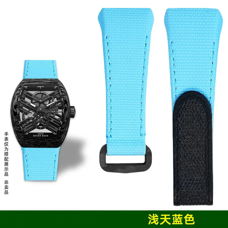 Bracelet de montre en caoutchouc FKM personnalisé pour Franck Muller V45/V32/V41 |   Bracelet en caoutchouc fluoré imperméable |   Bracelet de remplacement de luxe durable