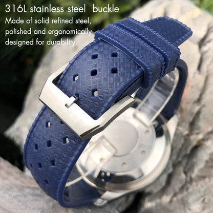 Cinturini per orologi in gomma adatti per orologi IWC Pilot Omega Rolex Longines Breitling Tudor, cinturini per orologi in silicone morbido per immersioni