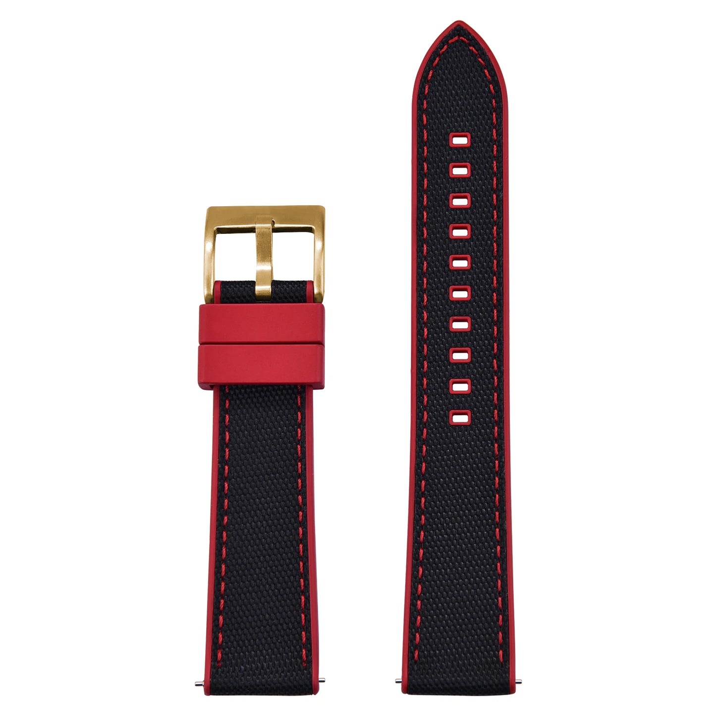 Bracelet de montre FKM en Nylon hybride de haute qualité 20mm 22mm bracelets de montre en caoutchouc fluoré en Nylon à dégagement rapide pour chaque marque montres de plongée
