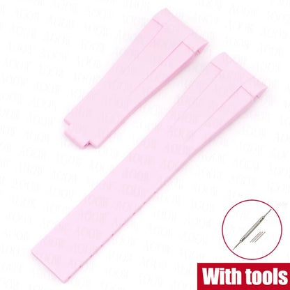    Bracelet en caoutchouc de 20mm pour Rolex GMT Daytona Submariner, étanche, extrémité incurvée en TPU, bracelet de montre de remplacement pour Omega X Swatch MoonSwatch