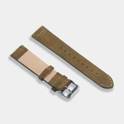 Bracelet de montre en cuir suédé véritable, vintage, 20mm, 22mm