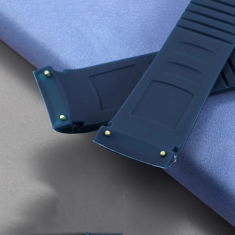 Bracelet de montre 21mm pour Patek - Caoutchouc Premium - Boucle Déployante