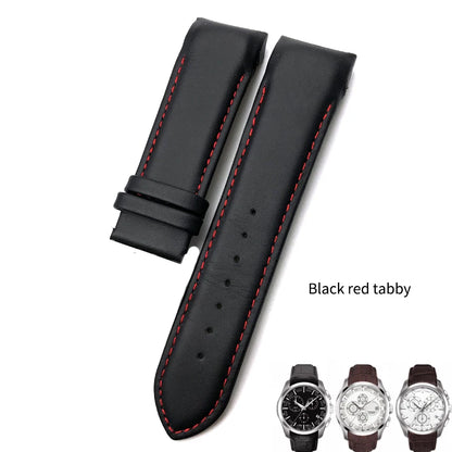 Bracelet de montre en cuir véritable à extrémité incurvée, 22mm 23mm 24mm, pour ceinture de montre Tissot 1853 COUTURIER T 035407 A T 035627 Outils de sangle pour hommes