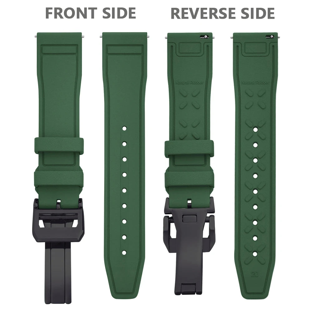 Bracelet en caoutchouc FKM 20mm 21mm 22mm pour montre IWC PILOT Portugal PORTOFINO, bracelet de plongée à libération rapide, montre connectée pour Huawei