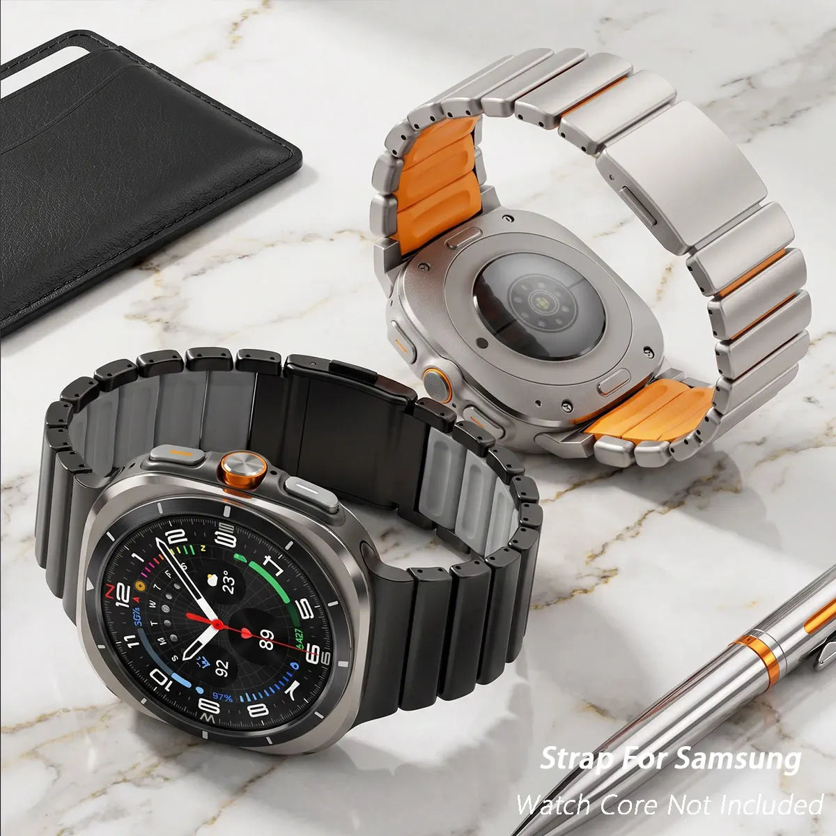 Magnetic Titanium Strap for Samsung Galaxy Watch Ultra 2, Alloy Band for Galaxy Watch 9 8 Classic