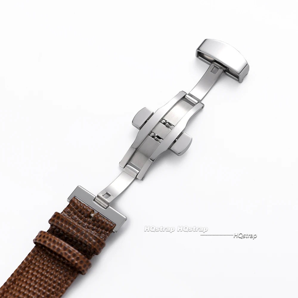 Cinturini per orologi in pelle di vitello, motivo lucertola, accessori per orologi 14 16 18 19 20 21 22mm, cinturino in pelle con chiusura a farfalla