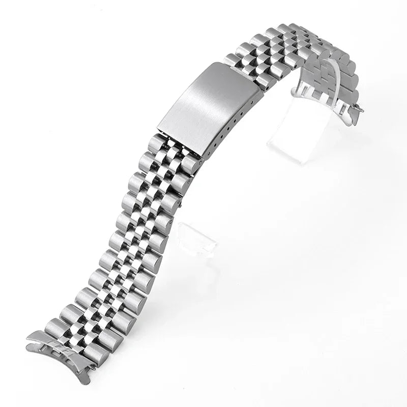Bracciale per orologio Rolex DATEJUST in metallo massiccio, modello Jubilee Business, interamente in acciaio inossidabile, estremità curve, 18/19/22mm/20mm