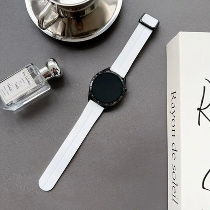 20 22mm Silicone Strap with Magnetic Clasp for Samsung Galaxy Watch 8 4 5 6 Pro 40mm 44mm 45mm 42/46mm