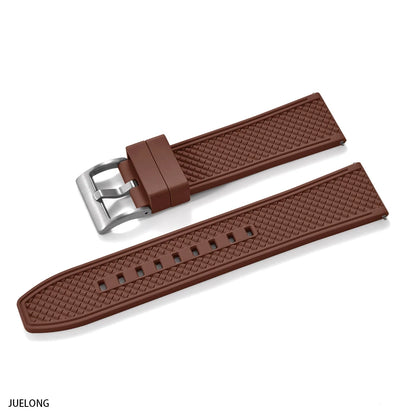 2025 NewFKM Bracelet de montre en caoutchouc 18 mm/20 mm/22 mm/24 mm |   Sangle de plongée à dégagement rapide, étanche, Anti-allergie, pour Seiko/Citizen/Garmin
