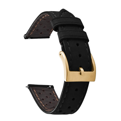 Universal Rally Leather Watch Strap - Quick Release