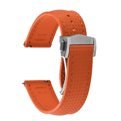 FKM Waterproof Rubber Watch Band Quick Release Deployment Clasp Straps 20mm 22mm Universal Watch Bracelet