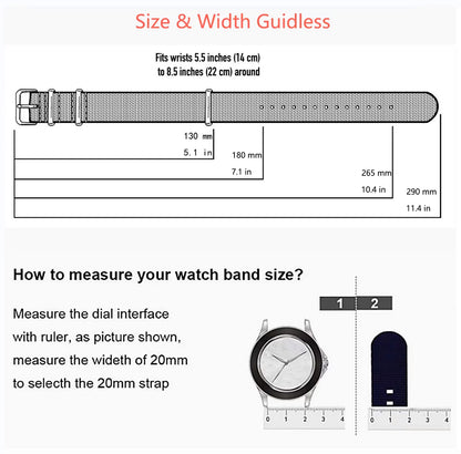 Bracelet de montre en Nylon nervuré 20mm 22mm bracelets de montre confortables boucle militaire lavable Blet pour hommes bracelets de montre