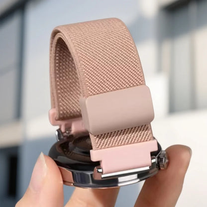 Boucle magnétique élastique en nylon pour Samsung Watch4/5/6/Huawei GT4/GT3/Watch 4/Amazfit GTR4/Xiaomi/Garmin Venu/Fenix 7