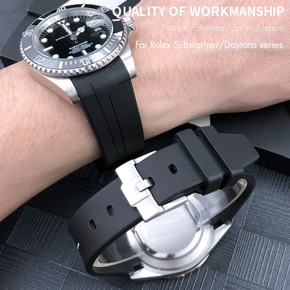 Bracelet de montre pour Rolex Submariner en caoutchouc - Premium