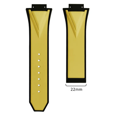 High-quality Natural Rubber Watch Strap, 29mm 17mm, for Hublot 45mm Big Bang 418 Sang Bleu II, Silicone Watchband, Folding Buckle