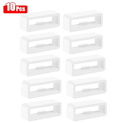 10 pièces/5 pièces/4 pièces bracelet de montre noir blanc 18mm 20mm 22mm 26mm bracelet boucle anneau Silicone caoutchouc bracelets de montre accessoires support casier