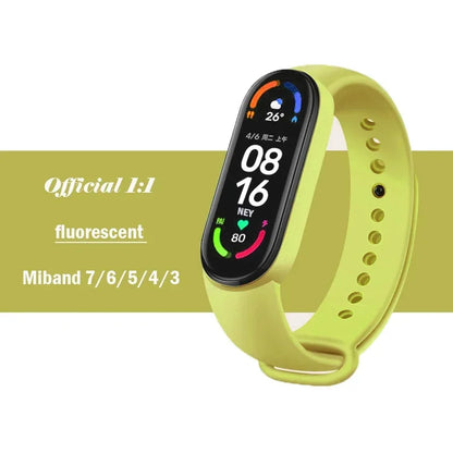 Official silicone strap for Xiaomi Mi Band 4 5 6 7, sports watch, Miband4 Miband7 Correa Mi band 3 4 5 6 7 bands