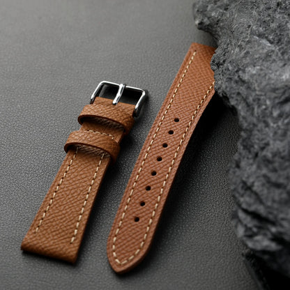 Cinturino in pelle con motivo a palmo fatto a mano, di alta gamma 18 19 20 21 22MM, cinturino morbido da uomo in pelle di vacchetta a strato superiore, cinturino per orologio in stile retrò