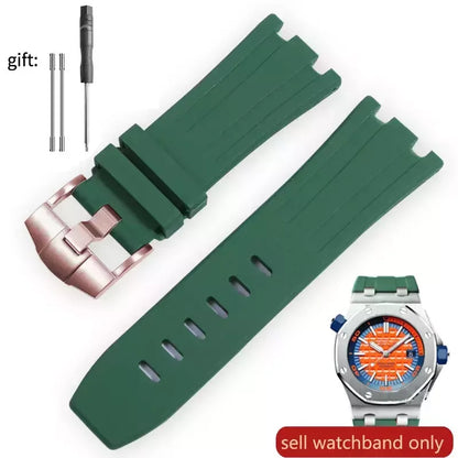 Pour AP Audemars et Piguet 15703 Royal Oak Offshore série étanche en caoutchouc Silicone bracelet de montre 28mm accessoires de montre hommes