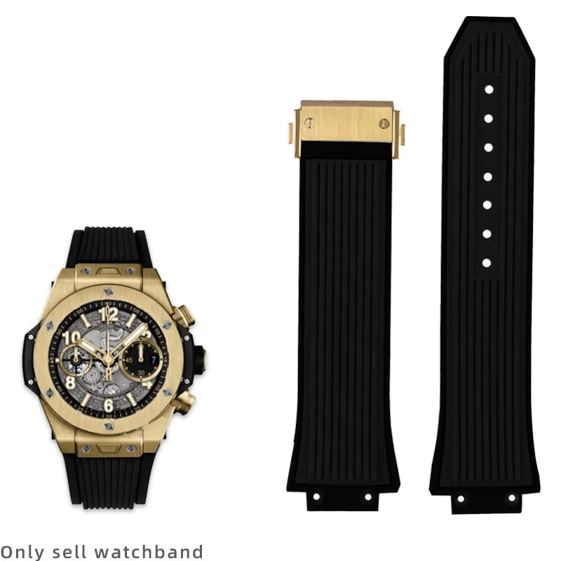 Bracelet de montre étanche en Silicone pour hommes, 27x17mm, pour HUBLOT BIG BANG, accessoires de montre avec outil, chaîne de Bracelet en caoutchouc