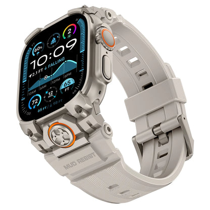 Bracelet en acier inoxydable + silicone pour Apple Watch 49 mm, bracelet sport compatible avec Apple Watch Ultra 3/2 iWatch