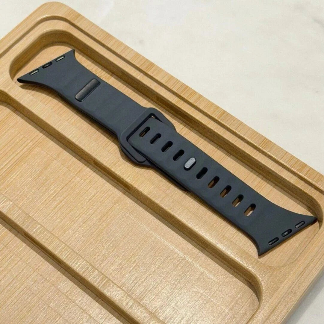 Tiltable Silicone Band for Apple Watch Ultra 3 49mm 40mm 41mm 44mm 45mm 46mm, Irregular Strap for iWatch Series 11 10 9 8 7 6 5 SE