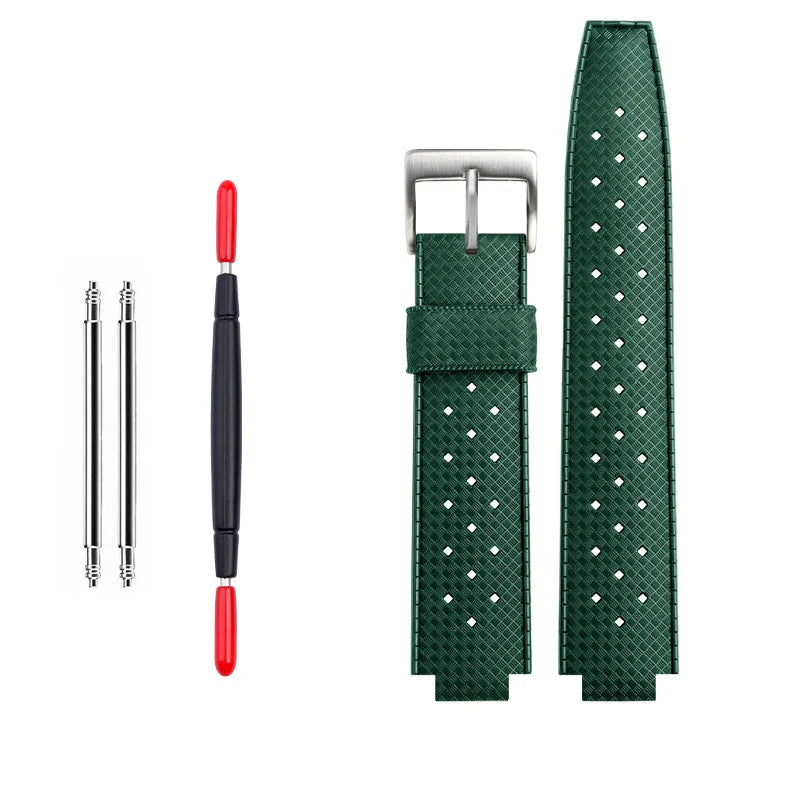 Soft Silicone Watch Strap for Men, Waterproof Rubber Watch Band, Watch Accessories, Tudor Pelagos, 25500 and 25600 Series, 22-12mm