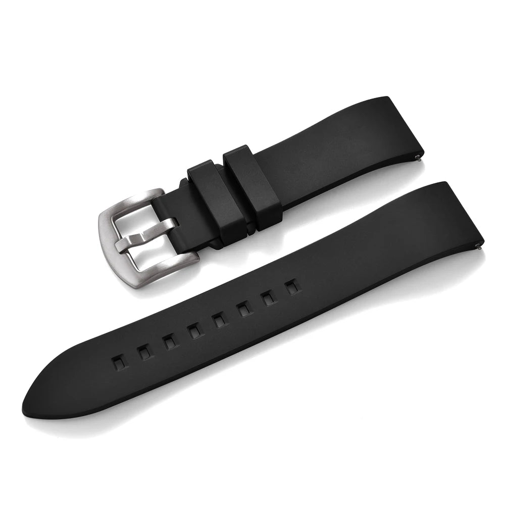Quick Release Classic Fluoro Rubber Watch Straps, 18-19-20-21-22-23-24mm, FKM FPM, For Any Brand, Diving Watch Bands