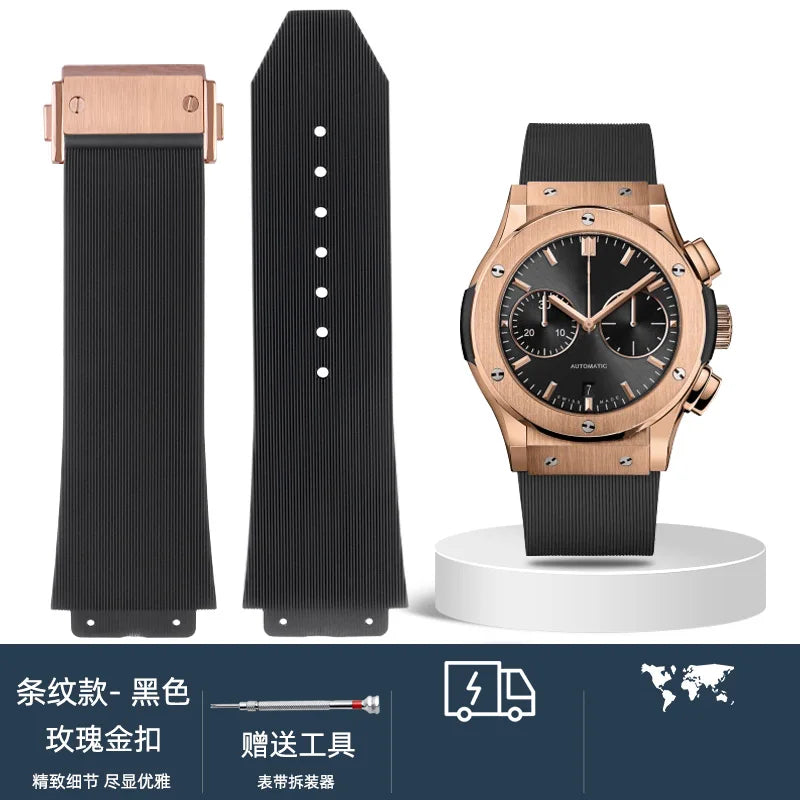 Cinturino per orologio da uomo in nylon e silicone, 20 mm, 22 mm, 24 mm, impermeabile e traspirante, in gomma, accessori