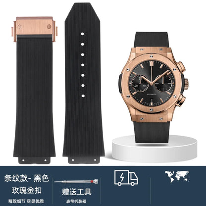 Cinturino per orologio da uomo in nylon e silicone, 20 mm, 22 mm, 24 mm, impermeabile e traspirante, in gomma, accessori