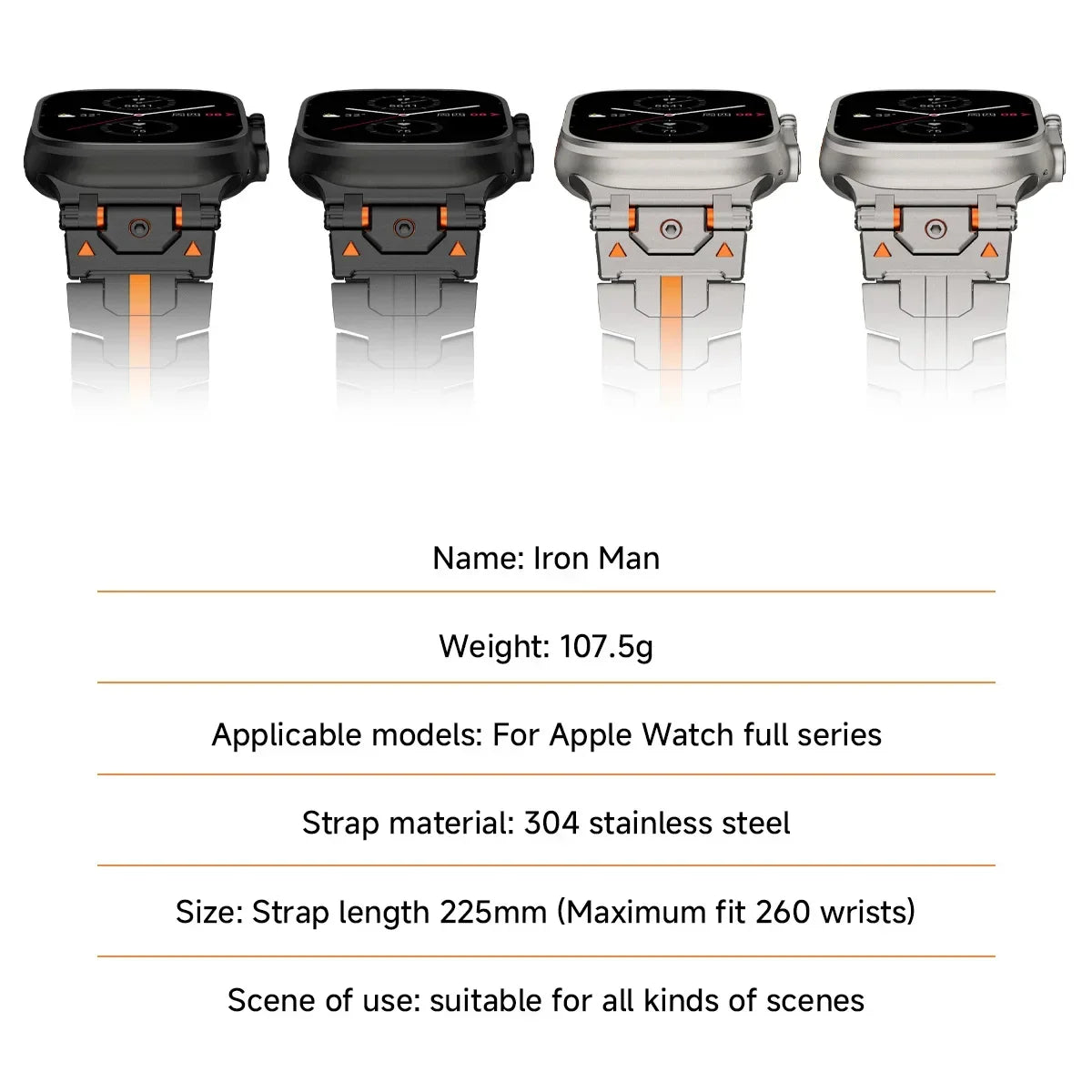 Bracelet en acier inoxydable de luxe pour Apple Watch Ultra 49 mm, séries 10, 46 mm, 45, 44, 42, bracelet pour iWatch 9, 8, 7, 6, 5, 4