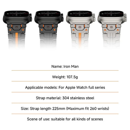 Bracelet en acier inoxydable de luxe pour Apple Watch Ultra 49 mm, séries 10, 46 mm, 45, 44, 42, bracelet pour iWatch 9, 8, 7, 6, 5, 4