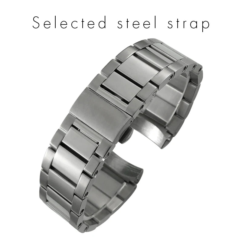 Bracelet de montre en acier inoxydable de haute qualité, extrémités courbées, 19 mm, 20 mm, 21 mm, compatible avec Omega Seamaster Aqua Terra AT150, bracelet de montre étanche.