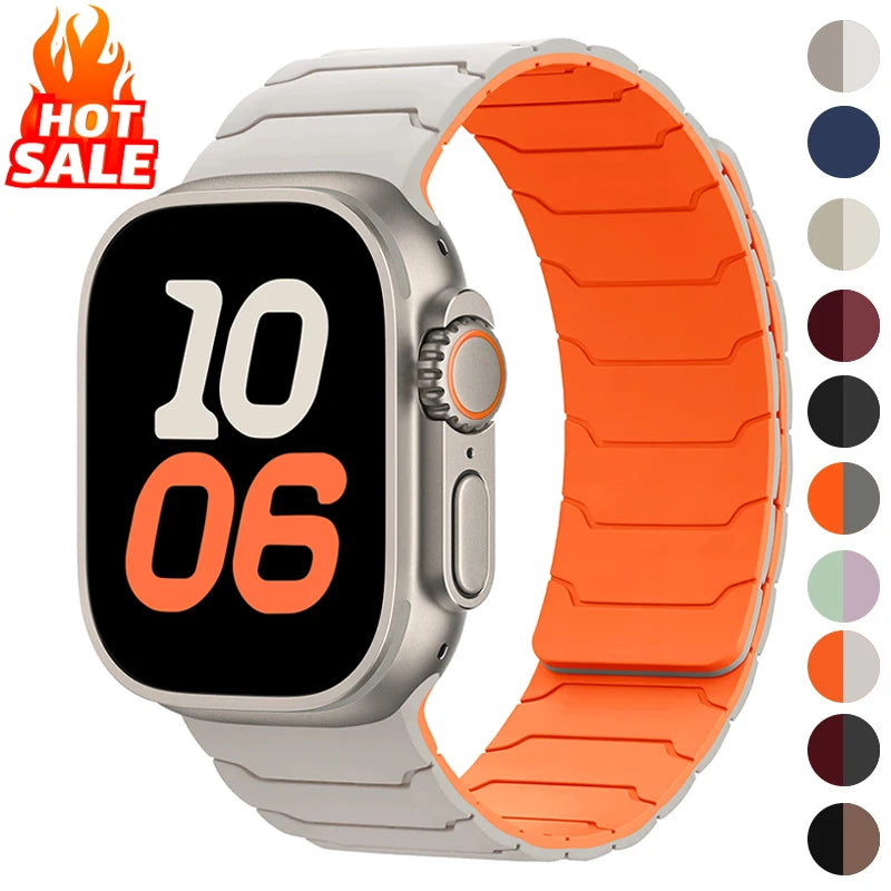 Bracelet magnétique pour Bracelet de montre Apple 46mm 44mm 45mm 40mm 42mm 41mm, Bracelet Correa IWatch série 11 10 SE 9 8 7 6 Ultra 3 2 49mm