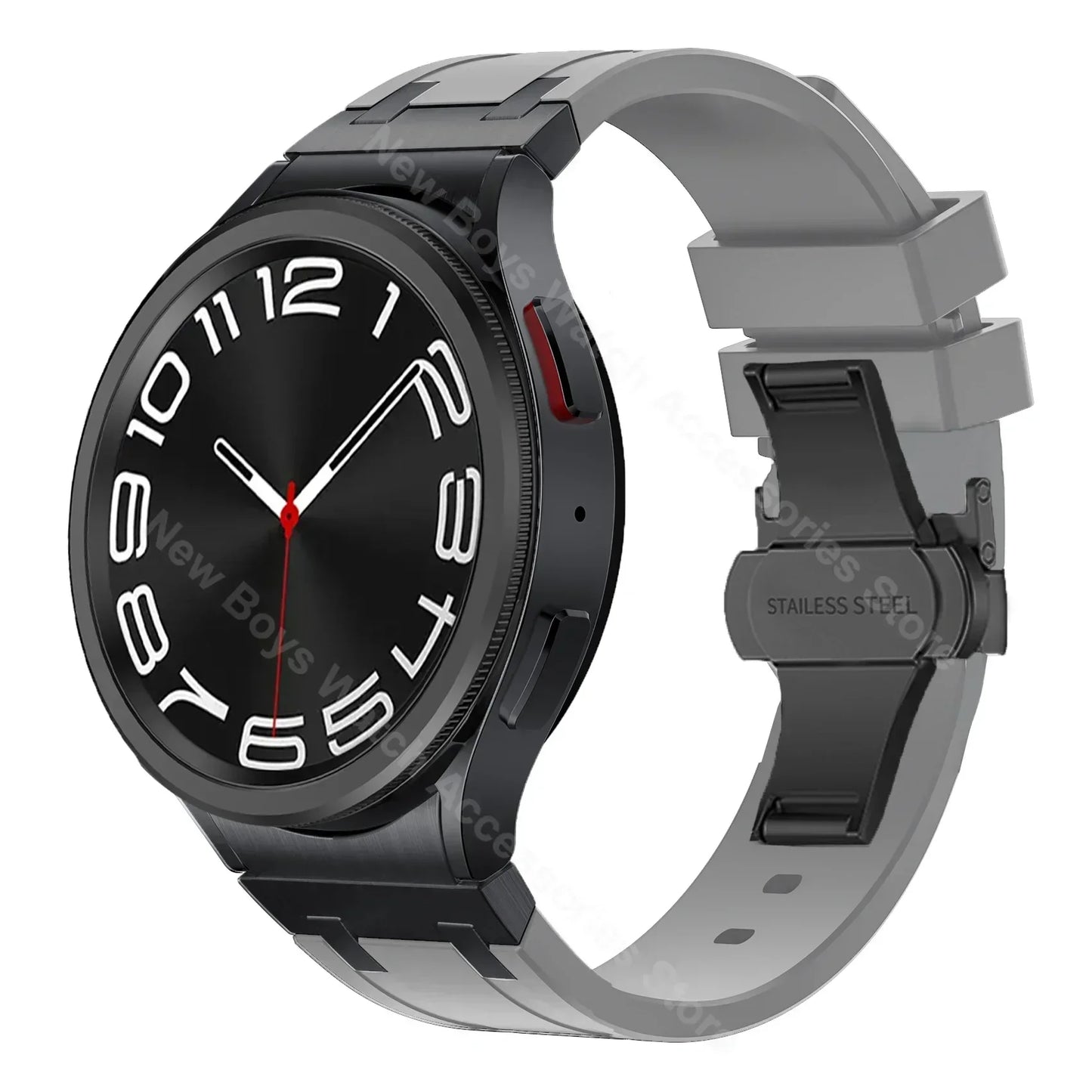 Bracelet de sport en silicone sans interstice pour hommes, compatible Samsung Galaxy Watch 7 40mm 44mm, 6 4 Classic 46 47mm, 42 43mm, 5 Pro 45mm