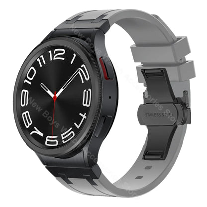 Bracelet de sport en silicone sans interstice pour hommes, compatible Samsung Galaxy Watch 7 40mm 44mm, 6 4 Classic 46 47mm, 42 43mm, 5 Pro 45mm