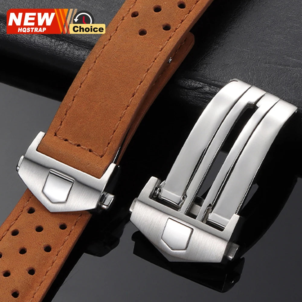 Luxury stainless steel buckle, 18mm 20mm, for TAG Heuer watch strap, metal clasp, double folding button, repair tools, accessories